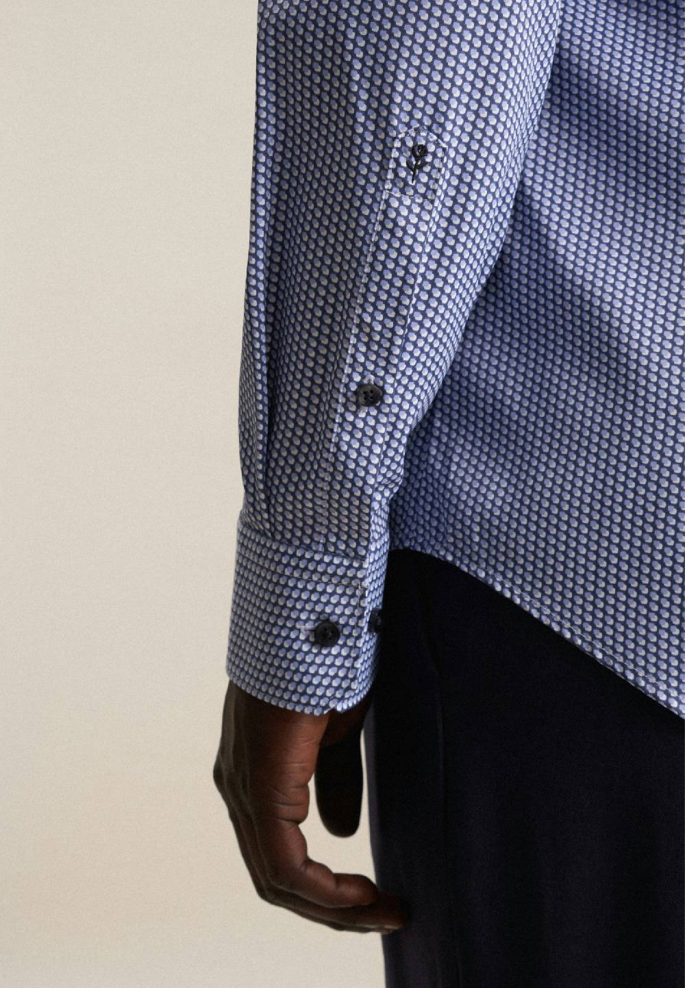 Studio Seidensticker Twill Performance-Hemd In Slim Mit Kentkragen