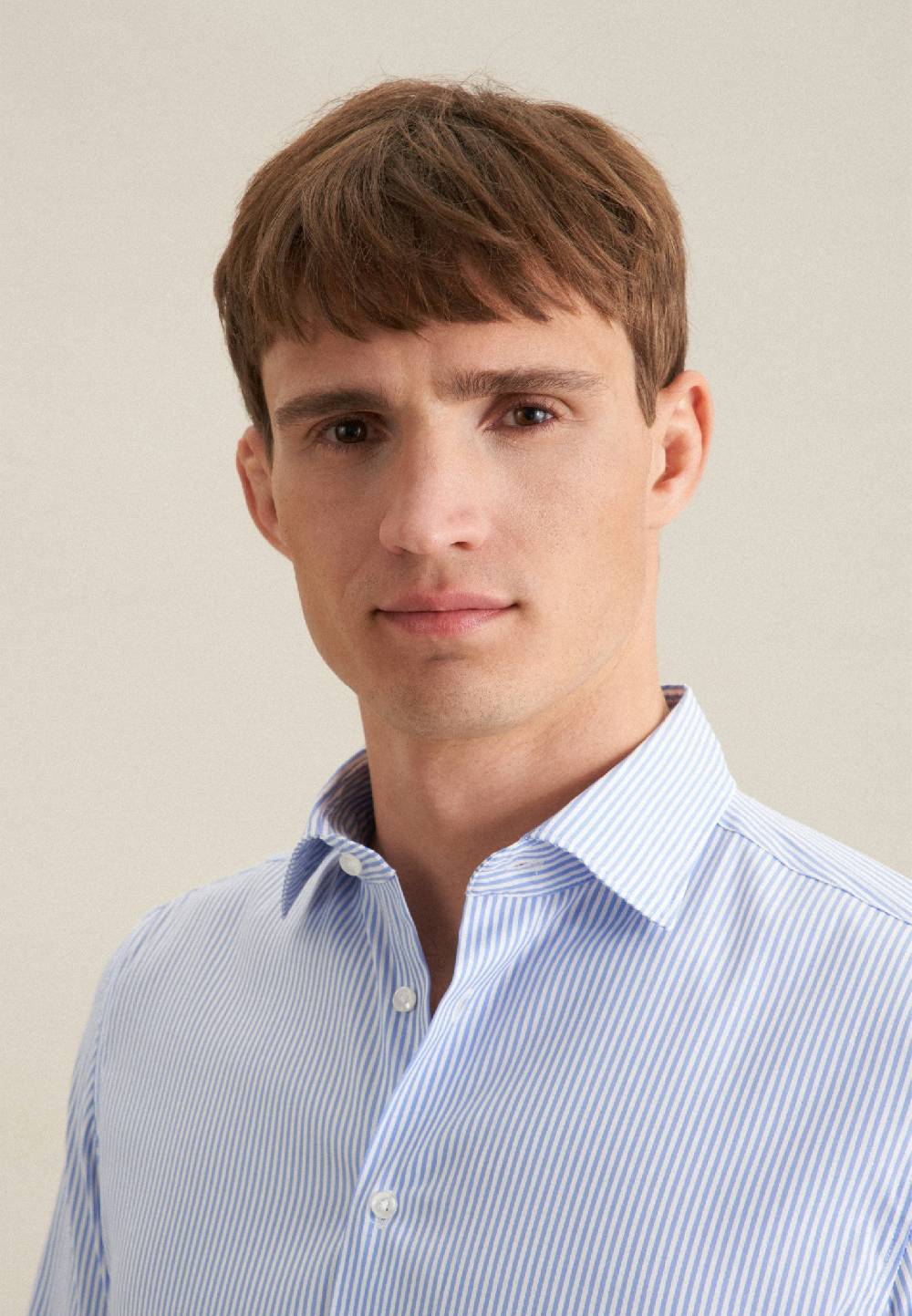 Studio Seidensticker Twill Performance-Hemd In Slim Mit Kentkragen