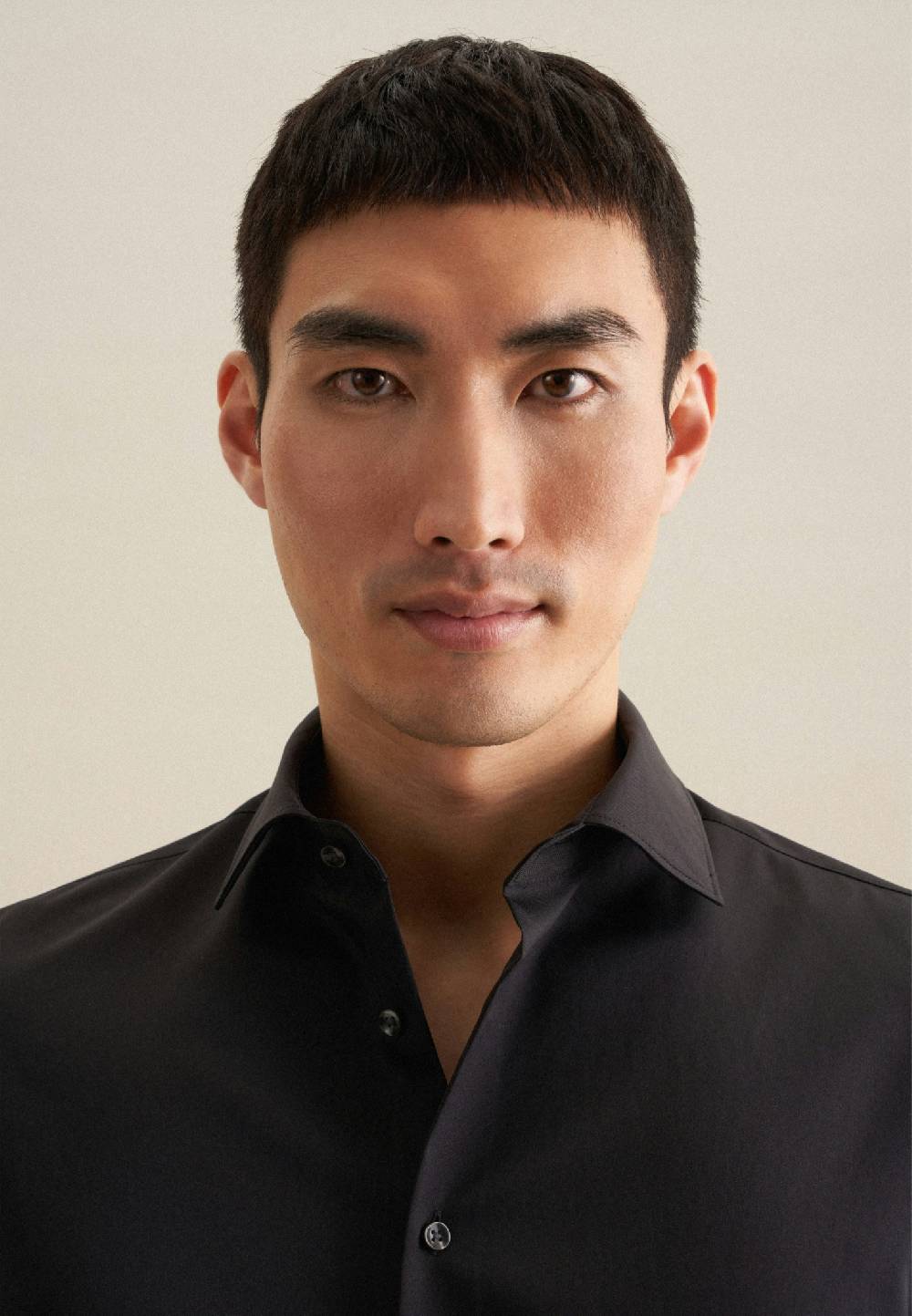 Studio Seidensticker Twill Performance-Hemd In Slim Mit Kentkragen