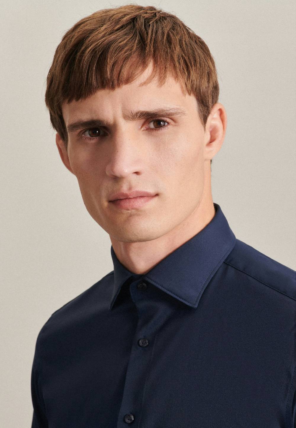 Studio Seidensticker Twill Performance-Hemd In Slim Mit Kentkragen