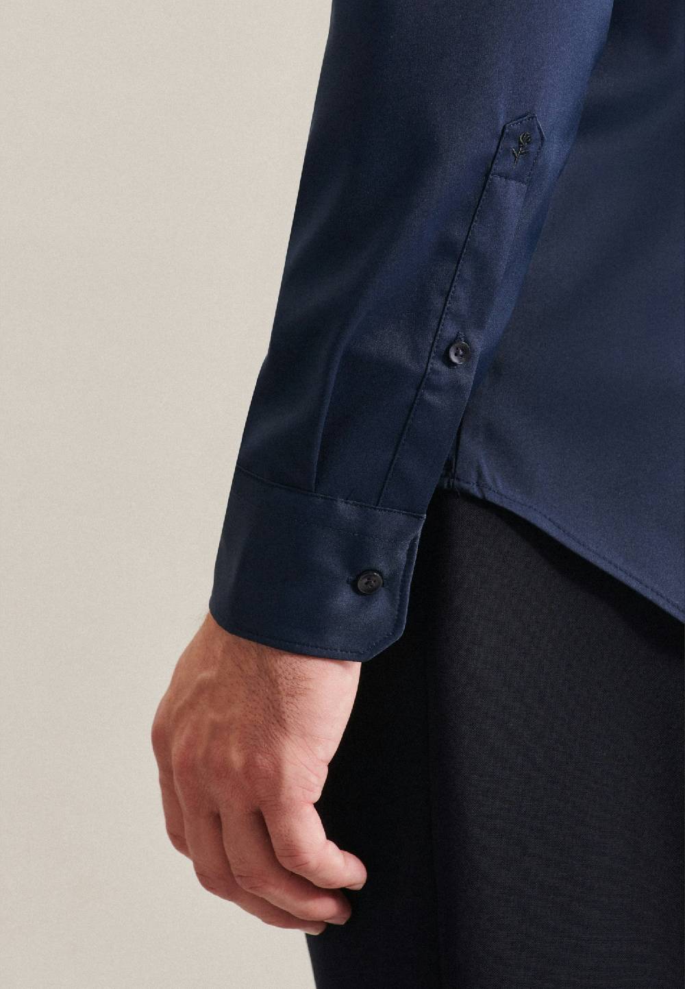 Studio Seidensticker Twill Performance-Hemd In Slim Mit Kentkragen