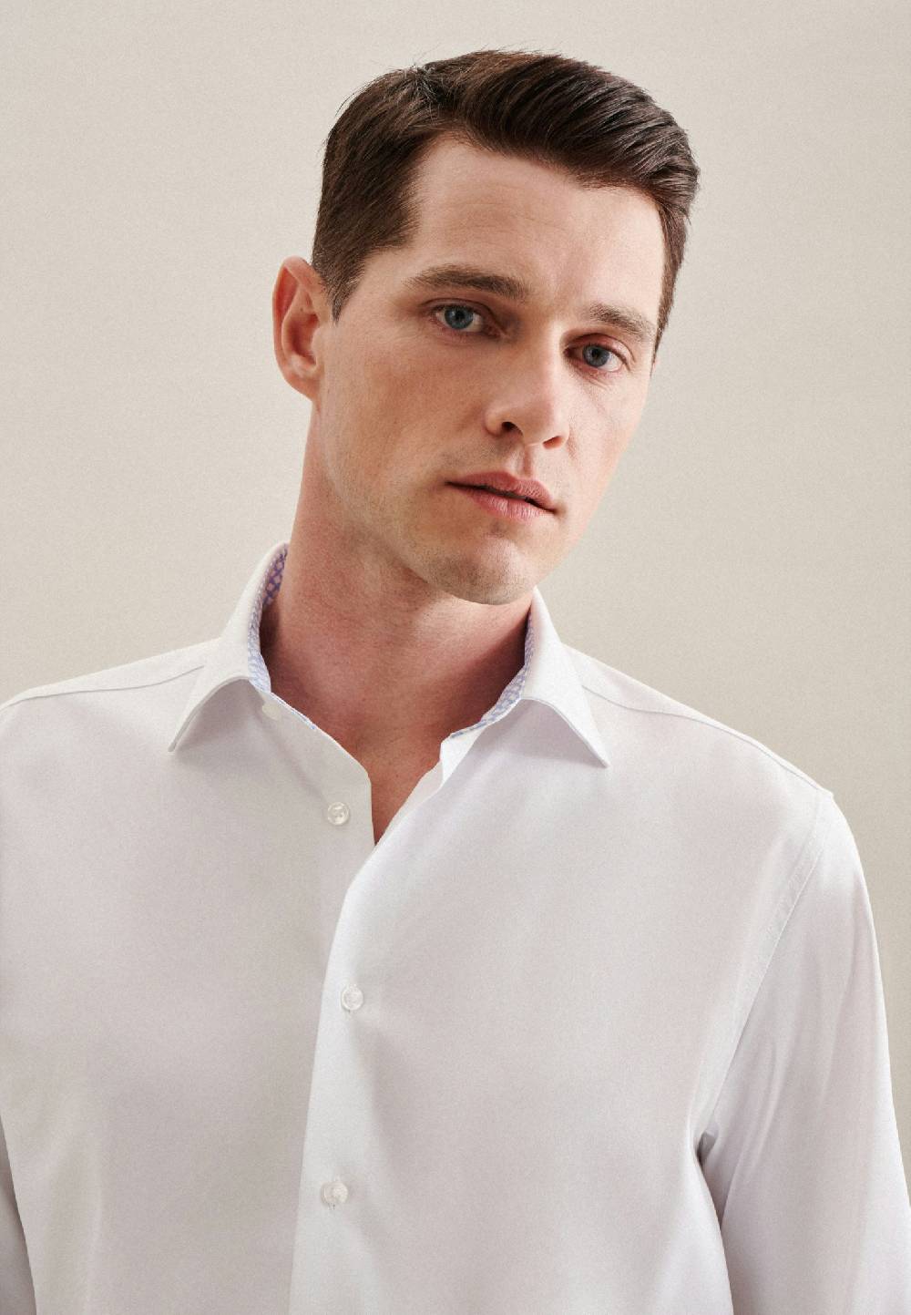 Studio Seidensticker Twill Performance-Hemd In Slim Mit Kentkragen