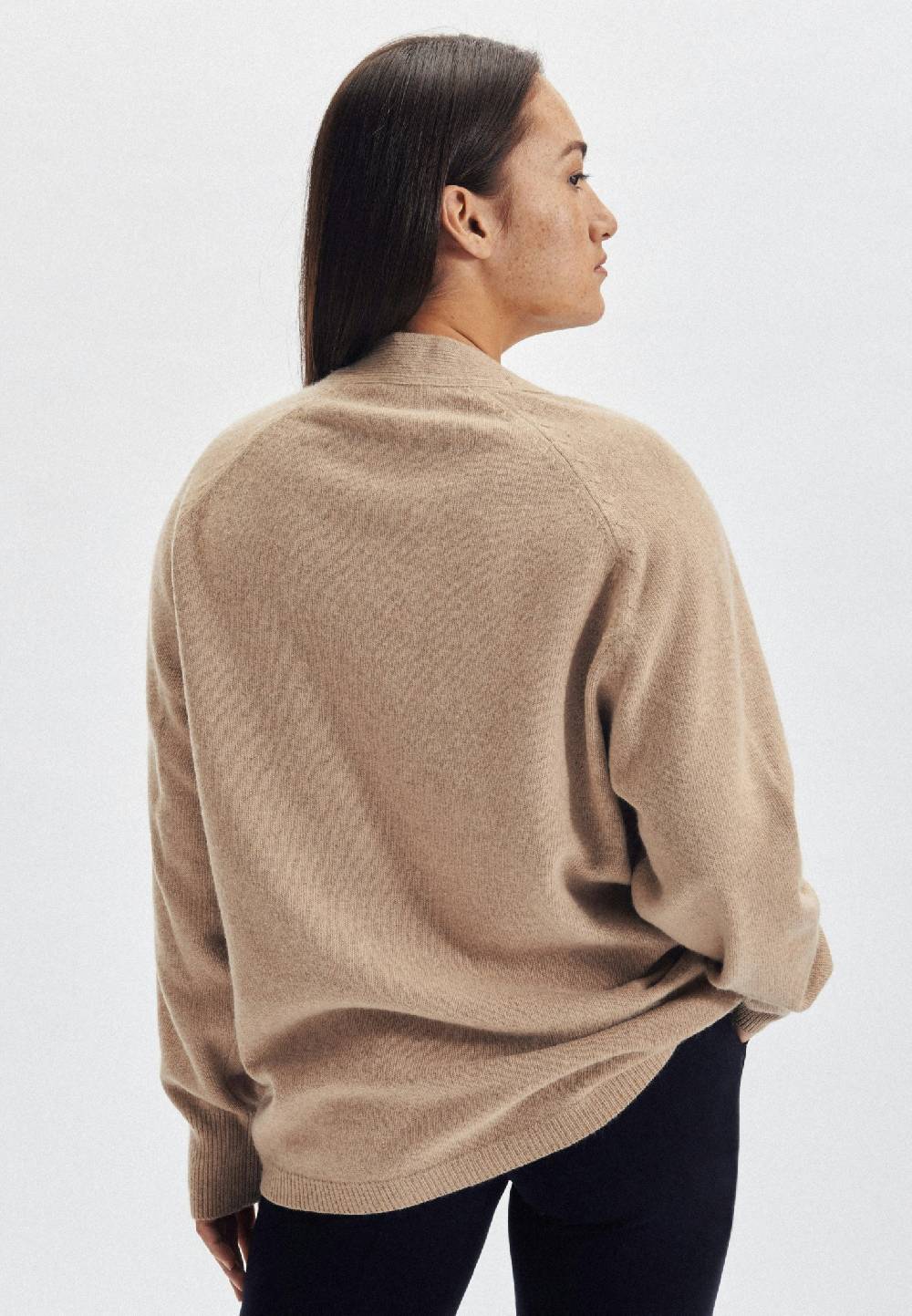 Studio Seidensticker V-Neck Strick-Jacke Regular Fit Wollmischung