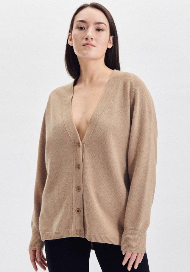 Studio Seidensticker V-Neck Strick-Jacke Regular Fit Wollmischung