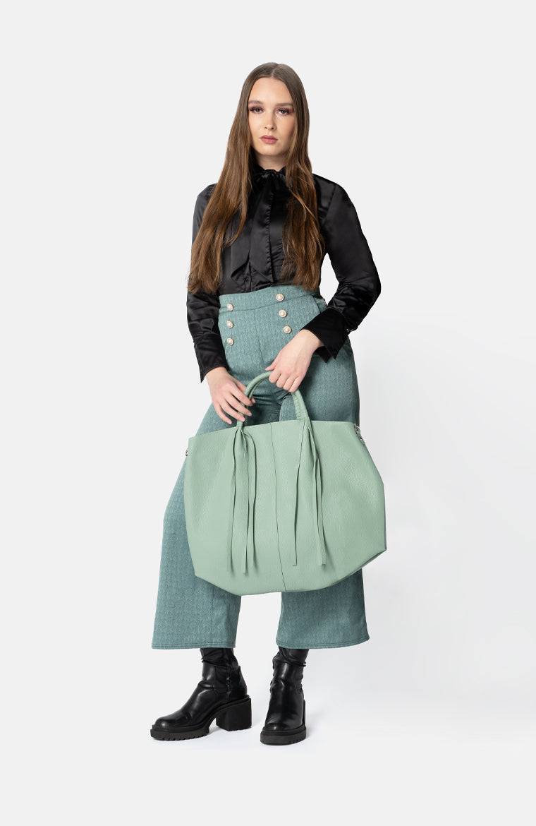Stuff Maker Leder Shopper In Mint