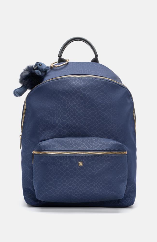 Stuff Maker Rucksack mit Teddy Anhänger in Blau