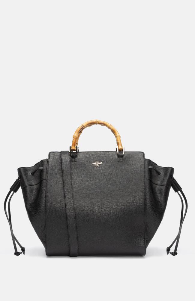 Stuff Maker Shopper mit Bambus Grif in Schwarz