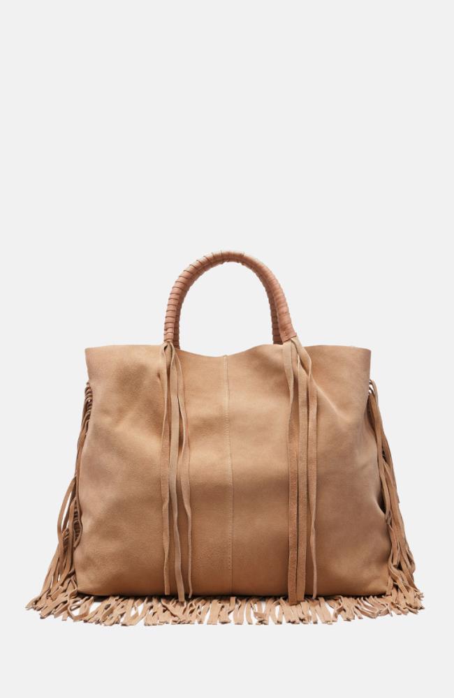 Stuff Maker Velours- Shopper In Sand