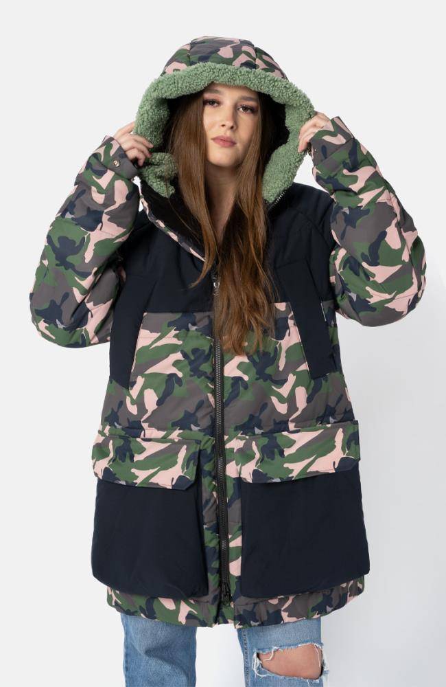 Stuff Maker Wende Parka Camouflage/Schwarz