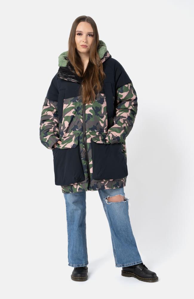 Stuff Maker Wende Parka Camouflage/Schwarz
