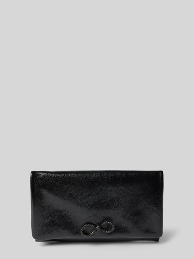 Peek & Cloppenburg AbroLederclutch mit Applikation in black
