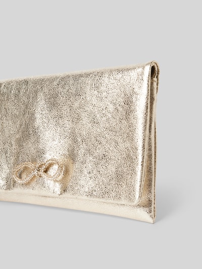 Peek & Cloppenburg AbroLederclutch Mit Applikation In Gold
