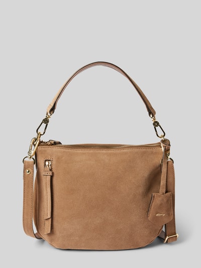 Peek & Cloppenburg AbroLederhandtasche Mit Label-Anhänger Modell 'JUNA' In Cognac