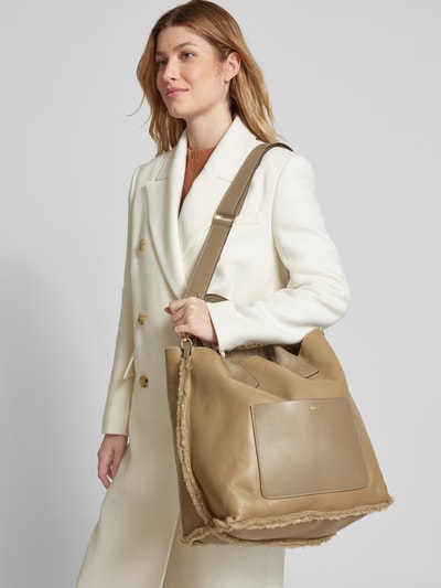 Peek & Cloppenburg AbroShopper mit Lammfell Modell 'RAQUEL' in taupe