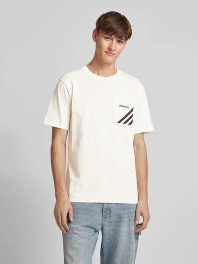 Peek & Cloppenburg Adidas OriginalsT-Shirt Mit Label-Stitching In Offwhite
