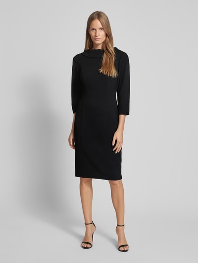 Peek & Cloppenburg Adrianna PapellKnielanges Cocktailkleid mit 3/4-Arm in black