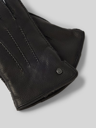 Peek & Cloppenburg AkaroaLederhandschuhe Aus Schafsleder Mit Verstellbarem Verschluss In Black