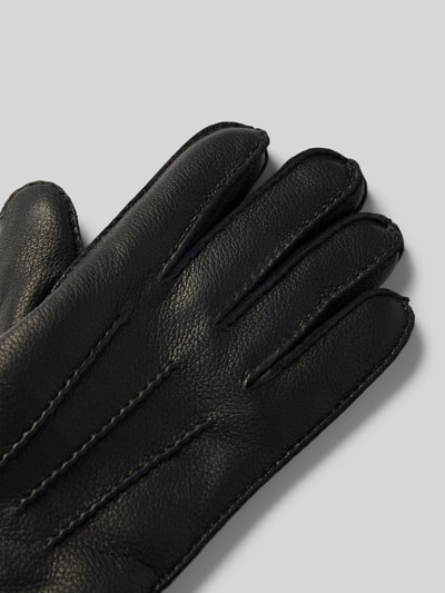 Peek & Cloppenburg AkaroaLederhandschuhe Aus Schafsleder Mit Verstellbarem Verschluss In Black