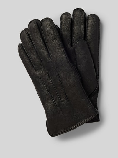 Peek & Cloppenburg AkaroaLederhandschuhe aus Schafsleder mit verstellbarem Verschluss in black