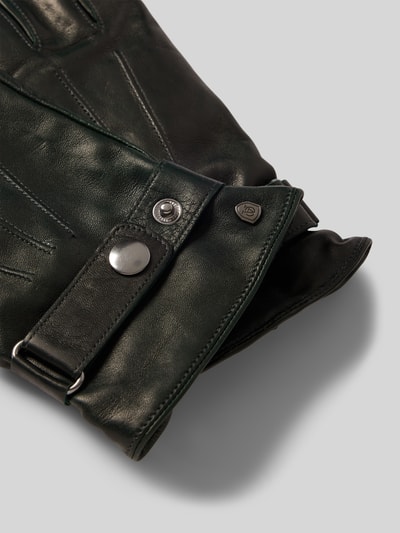 Peek & Cloppenburg AkaroaLederhandschuhe Aus Schafsleder Mit Verstellbarem Verschluss In Dunkelgruen