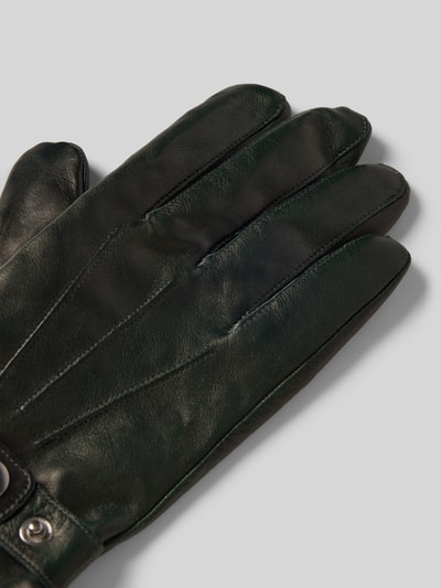 Peek & Cloppenburg AkaroaLederhandschuhe Aus Schafsleder Mit Verstellbarem Verschluss In Dunkelgruen