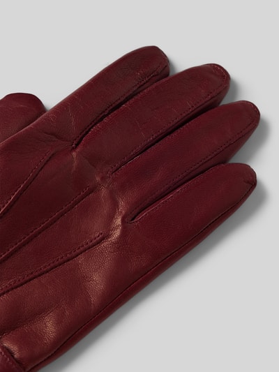 Peek & Cloppenburg AkaroaLederhandschuhe Aus Schafsleder Mit Verstellbarem Verschluss In Dunkelrot