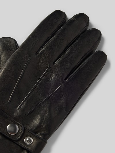 Peek & Cloppenburg AkaroaLederhandschuhe Aus Schafsleder Mit Verstellbarem Verschluss In Black