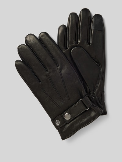 Peek & Cloppenburg AkaroaLederhandschuhe aus Schafsleder mit verstellbarem Verschluss in black