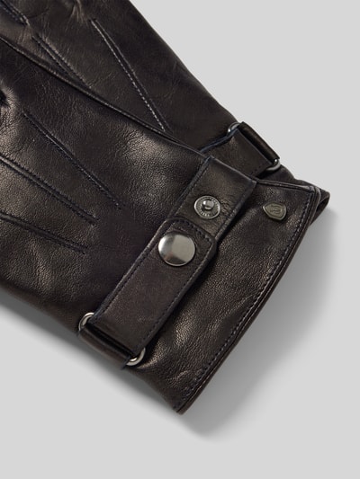 Peek & Cloppenburg AkaroaLederhandschuhe Aus Schafsleder Mit Verstellbarem Verschluss In Dunkelblau