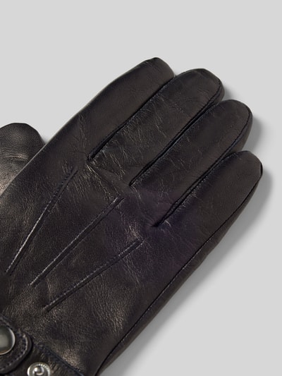 Peek & Cloppenburg AkaroaLederhandschuhe Aus Schafsleder Mit Verstellbarem Verschluss In Dunkelblau