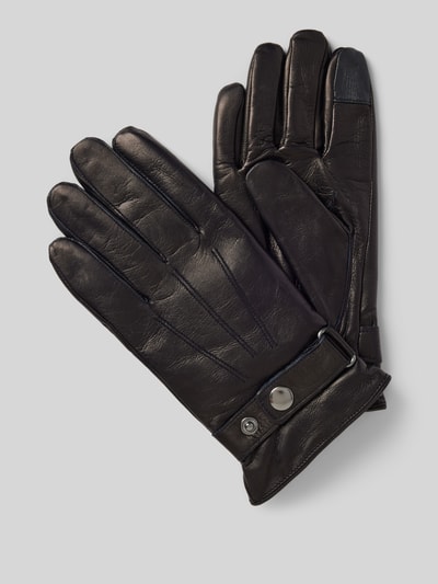 Peek & Cloppenburg AkaroaLederhandschuhe aus Schafsleder mit verstellbarem Verschluss in dunkelblau