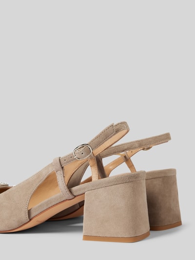 Peek & Cloppenburg ALMA EN PENALedersandalette Mit Strasssteinbesatz In Taupe