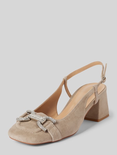 Peek & Cloppenburg ALMA EN PENALedersandalette mit Strasssteinbesatz in taupe