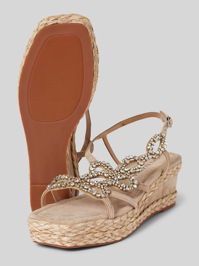 Peek & Cloppenburg ALMA EN PENALedersandalette Mit Ziersteinbesatz In Beige