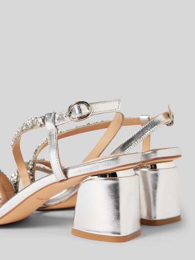 Peek & Cloppenburg ALMA EN PENALedersandalette Mit Ziersteinbesatz In Silber