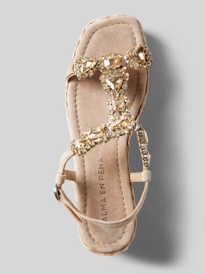 Peek & Cloppenburg ALMA EN PENASandalette Mit Ziersteinbesatz In Beige