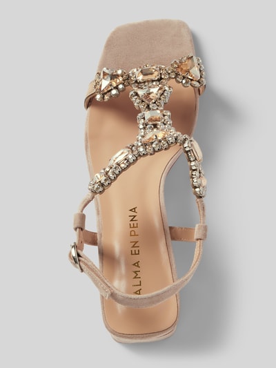 Peek & Cloppenburg ALMA EN PENASandalette Mit Ziersteinbesatz In Beige