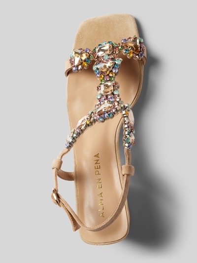 Peek & Cloppenburg ALMA EN PENASandalette Mit Ziersteinbesatz In Sand