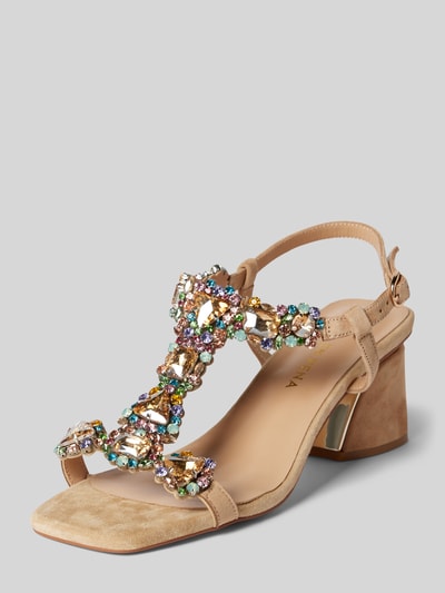 Peek & Cloppenburg ALMA EN PENASandalette Mit Ziersteinbesatz In Sand