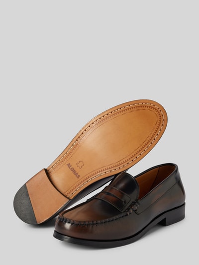 Peek & Cloppenburg ALOHASLoafers Aus Leder Modell 'RIVET' In Dunkelbraun