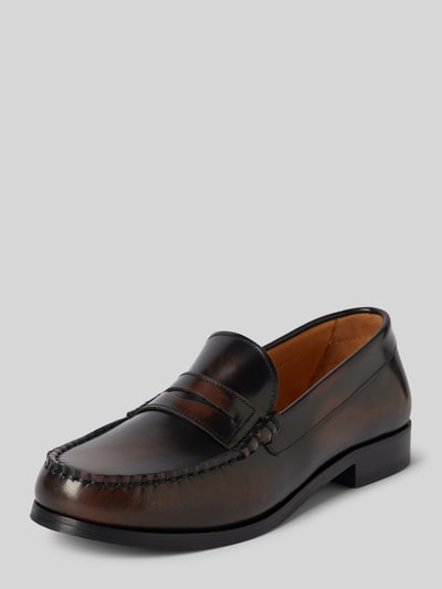 Peek & Cloppenburg ALOHASLoafers aus Leder Modell 'RIVET' in dunkelbraun