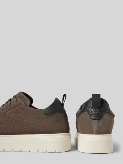 Peek & Cloppenburg Antony MoratoLedersneaker Mit Label-Applikation Modell 'METAL HENLEY' In Mittelbraun