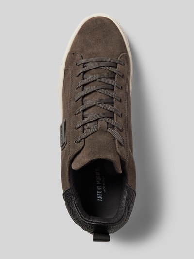 Peek & Cloppenburg Antony MoratoLedersneaker Mit Label-Applikation Modell 'METAL HENLEY' In Mittelbraun