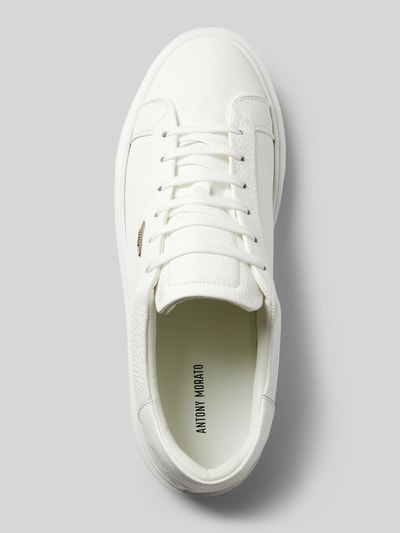 Peek & Cloppenburg Antony MoratoLedersneaker Mit Label-Detail Modell 'ARTEM IN TUMBLED LEATHER' In Weiss