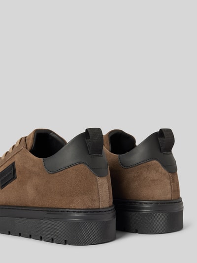 Peek & Cloppenburg Antony MoratoLedersneaker Mit Label-Patch Modell 'METAL BOLD' In Mittelbraun