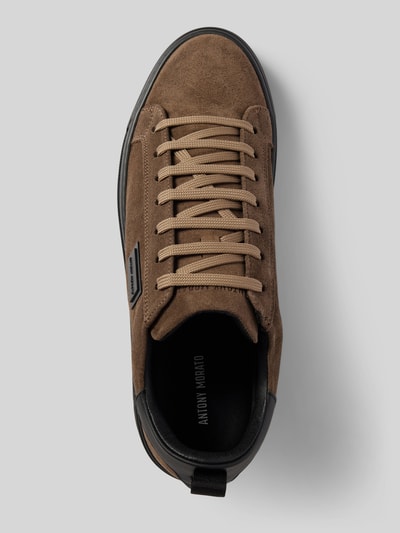 Peek & Cloppenburg Antony MoratoLedersneaker Mit Label-Patch Modell 'METAL BOLD' In Mittelbraun