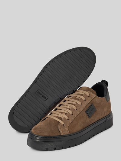 Peek & Cloppenburg Antony MoratoLedersneaker Mit Label-Patch Modell 'METAL BOLD' In Mittelbraun