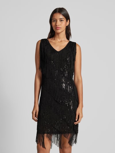 Peek & Cloppenburg ApricotMinikleid Mit Fransen In Black