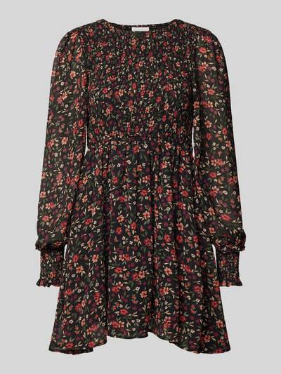 Peek & Cloppenburg ApricotMinikleid Mit Smok-Details In Black