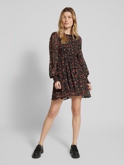 Peek & Cloppenburg ApricotMinikleid mit Smok-Details in black